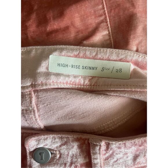 Anthropologie Pilcro and the Letterpress Pink Crushed Velvet Skinny Jeans 6/28‎ - Picture 3 of 5
